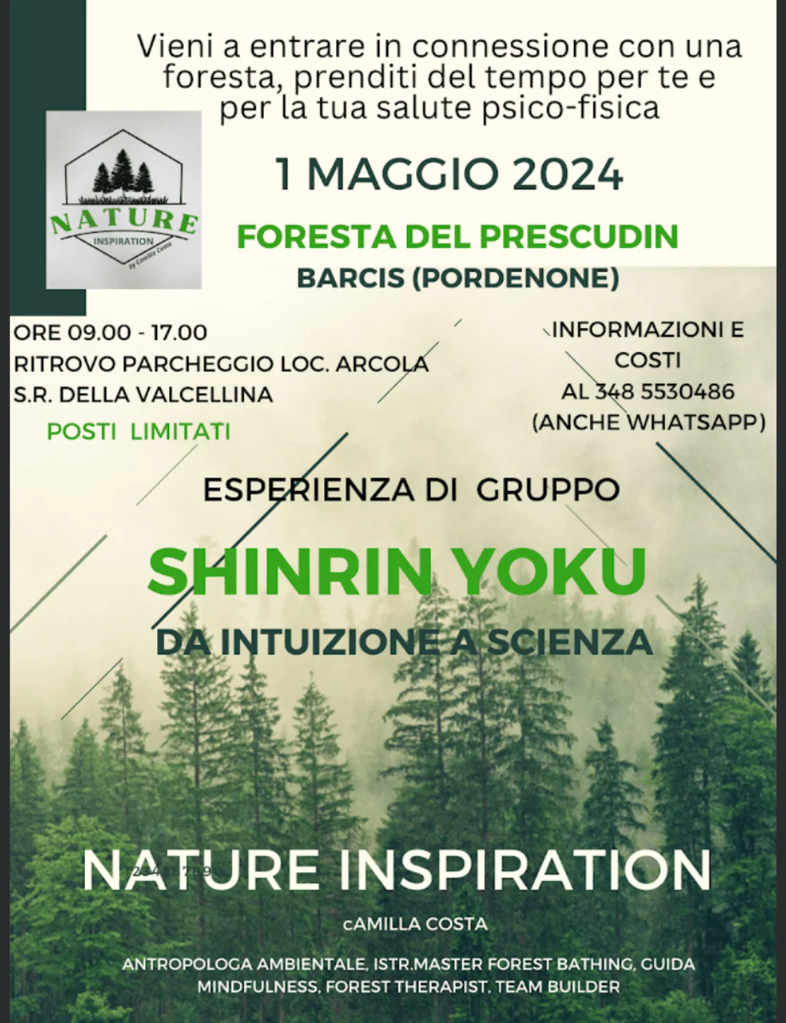Attività di Shinrin Yoku — Maggio 2024