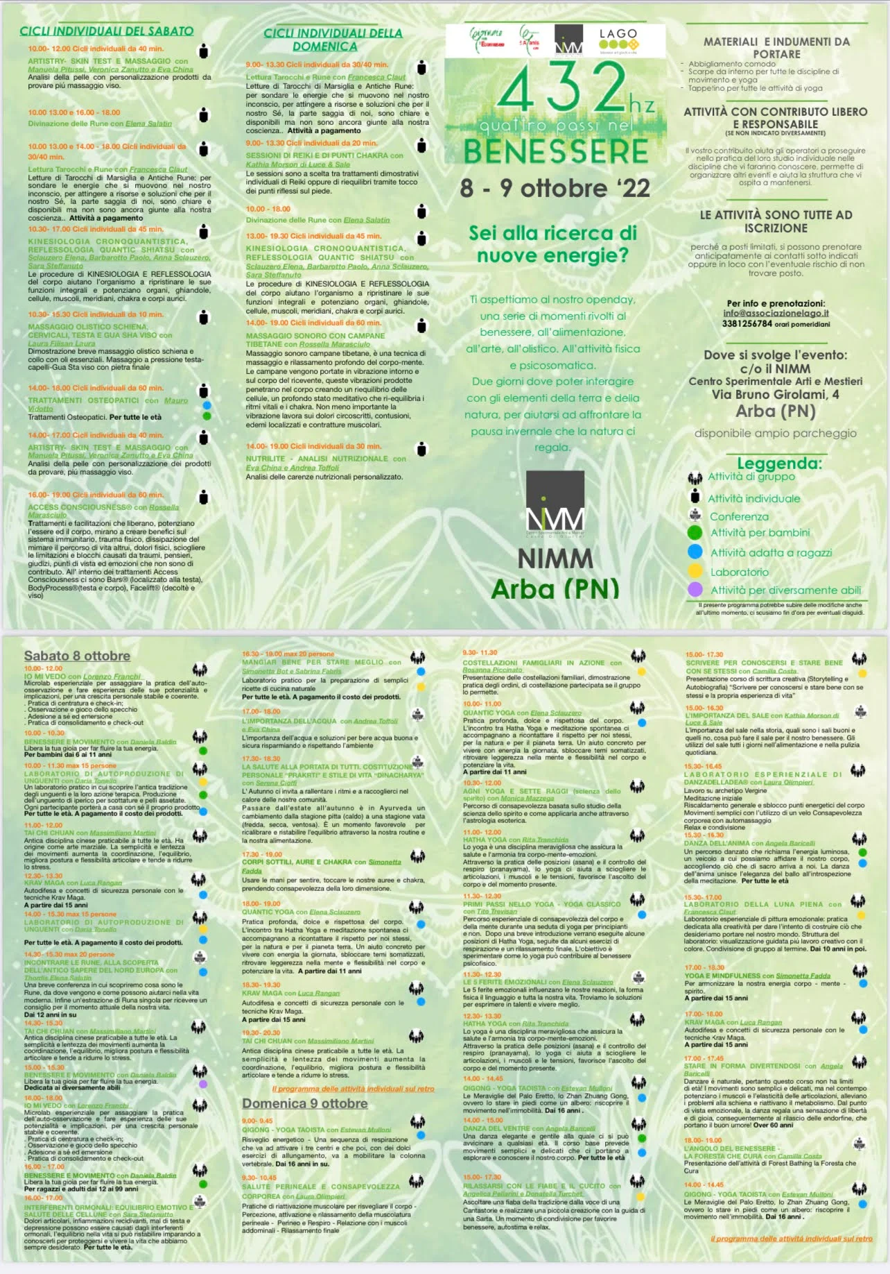 Progetto 432 Benessere — Ottobre 2022